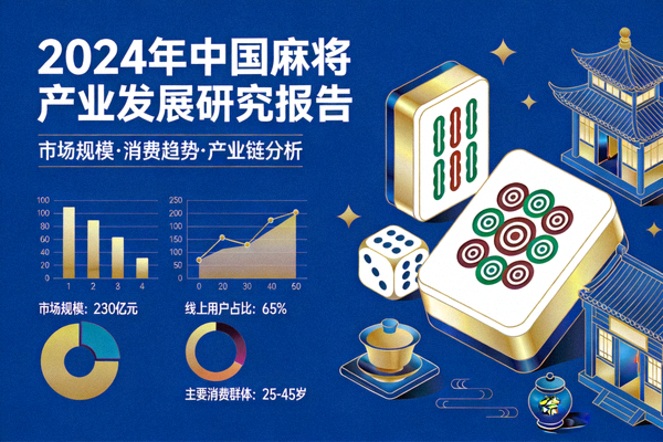 2024年中国麻将产业发展研究报告封面，数据图表丰富
