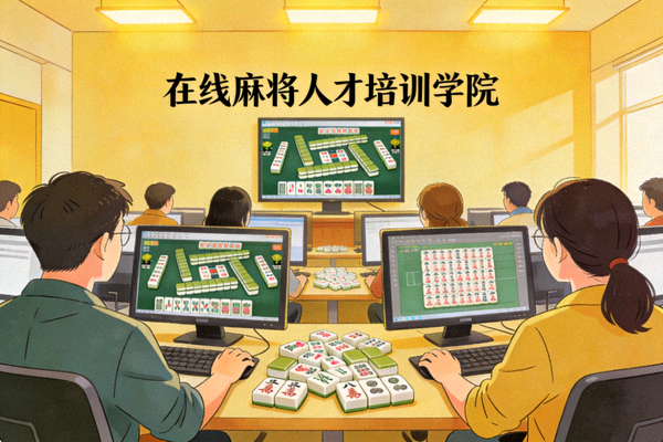 在线麻将人才培训学院，学员正在系统学习麻将策略